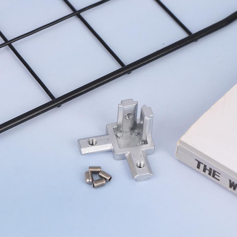 4Pack 3-Way End Corner Bracket Connector For T Slot 2020 3030 4040 Aluminum Extrusion Profile 3-Dimensional Bracket Parts