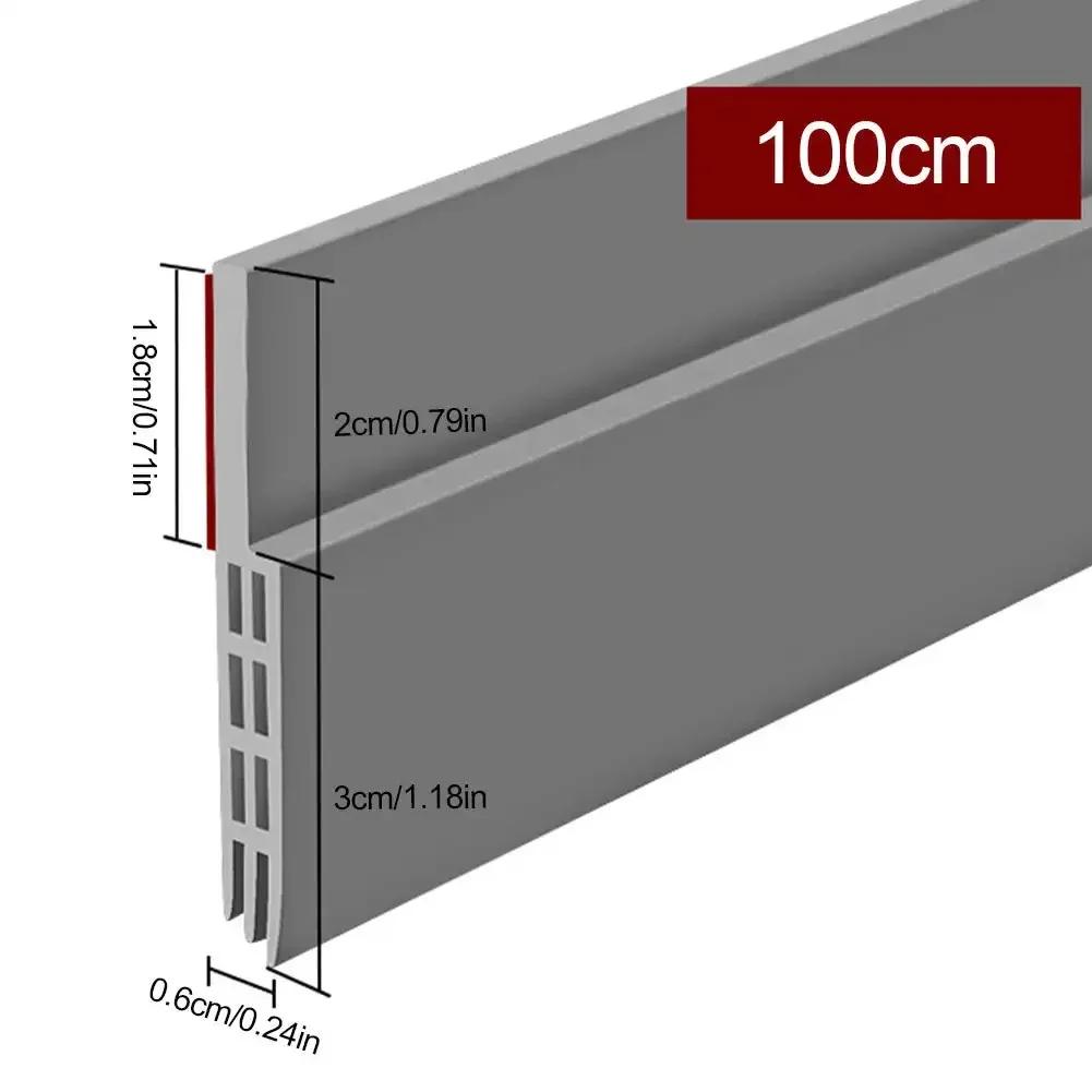 Fancy 1M Waterproof Seal Strip Windbreak Stopper Door Bottom Guard Door Draft Excluder Strip Self Adhesive Tape Bottom Strip