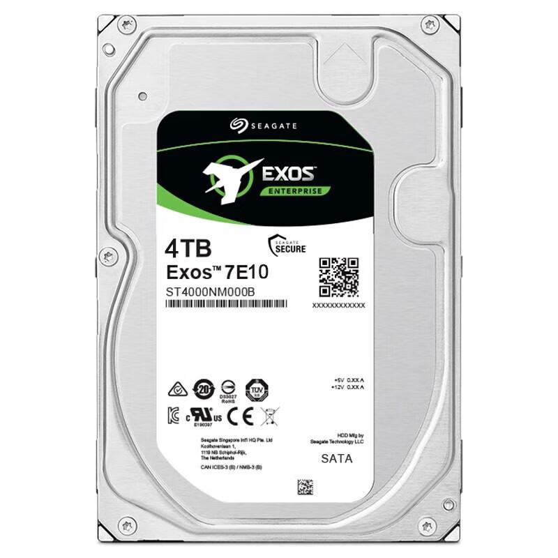 Seagate Exos 7E10 4TB Enterprise SATA HDD