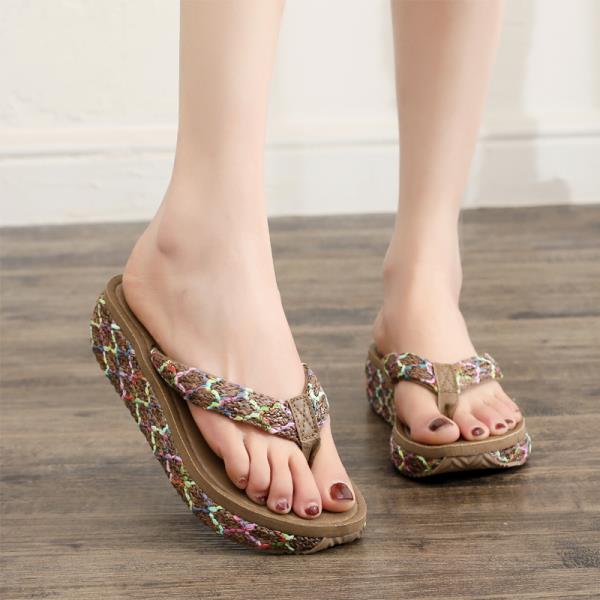 Fashion Shoes Women Rubber Flip Flops Ladies' Slippers Luxury Slides Med Shale Female Beach Platform Soft Hawaiian Designer Flat Sabot