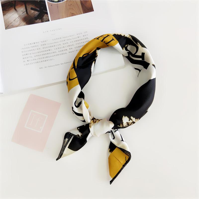 50 Spring/Summer New Small Scarf Small Square Scarf Women'S Professional Decoration Printed Professional Fashion Scarf