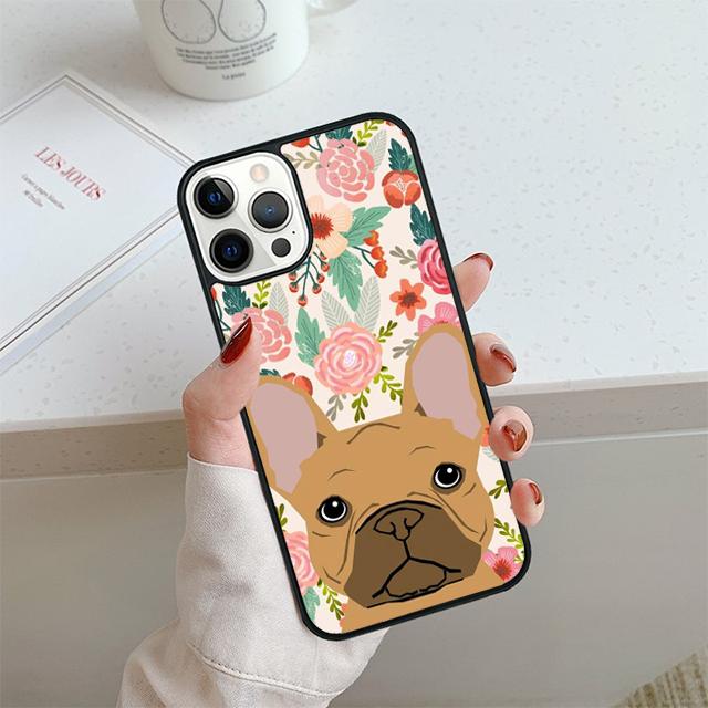 Чехол для телефона с милым мультяшным французским бульдогом Для iPhone 17 Air 14 15 16 13 12 Чехол Для Apple Pro Max Plus Coque
