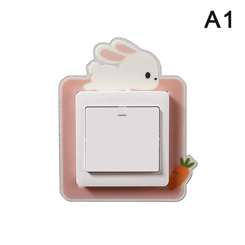 Светящаяся наклейка на выключатель с изображением животных, мультяшная наклейка, светящаяся в темноте, флуоресцентное украшение, наклейка на выключатель с изображением панды, декор для детской комнаты
