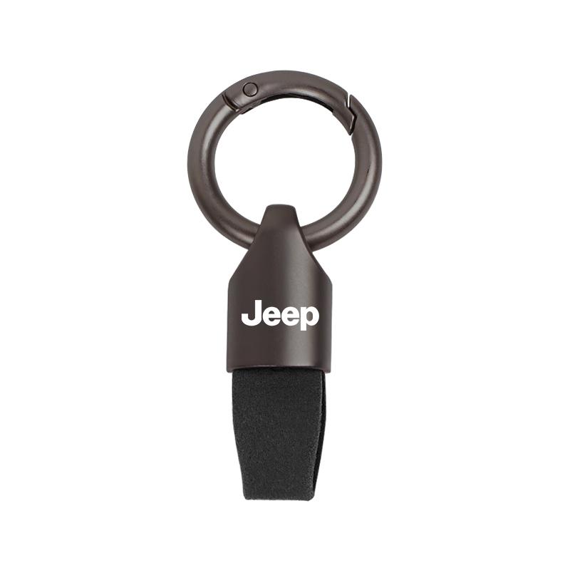 Cup Holders Car Emblem Keychain Suede Key Ring Gift Accessories For Jeep Wrangler JL JK Renegade Grand Compass Gladiator Cheroke