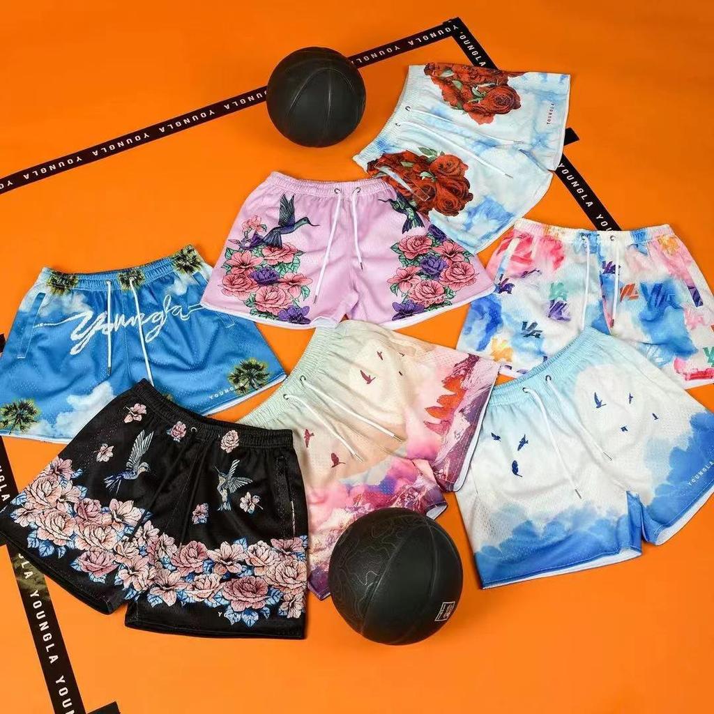 Мужские дышащие быстросохнущие баскетбольные шорты для бега