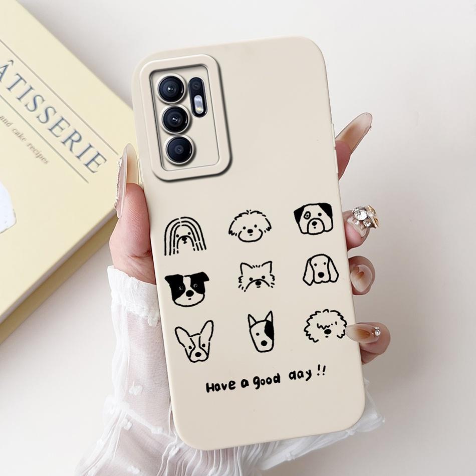 For OPPO Reno6 CPH2235 Elegant Sunflower Tulip Printed Phone Case For Oppo Reno 6 4G Soft Silicone Shockproof Cases