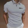 Летняя повседневная спортивная мужская футболка с лацканами, рубашка поло