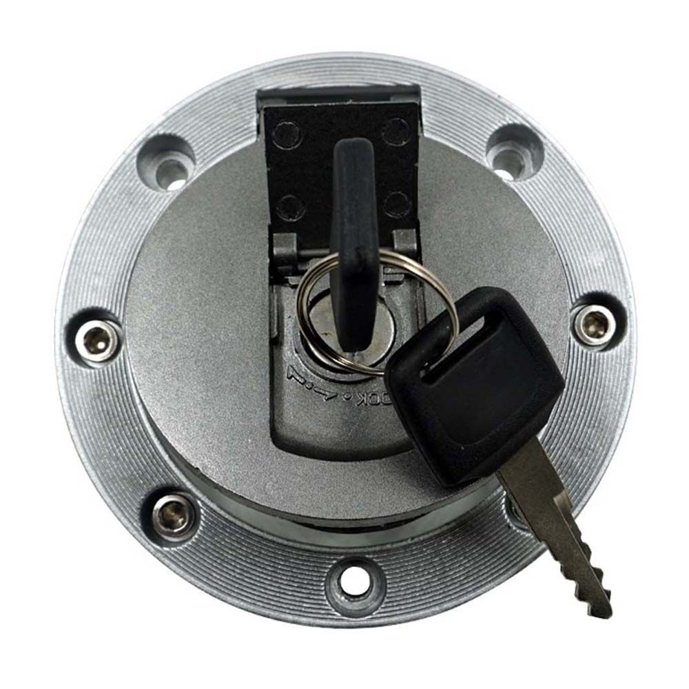 XJR400 Stainless Steel Motorcycle Gas Tank Cover Motorbike Oil Tank Cap Fuel Cap With 2 Keys