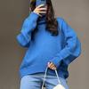 Winter Women's Versatile Solid Color Sweater Temperament Warm Women's High Neck Sweater Knitted Laydown Shirt