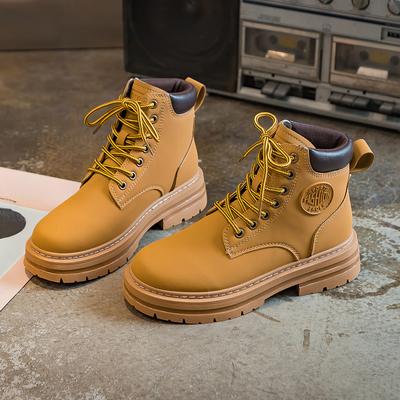 Пара мужских и женских осенне-зимних новых универсальных ретро коротких ботинок локомотивных женских ботинок Tide