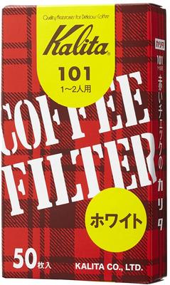 Фильтр для кофе Kalita 101 Фильтровальная бумага в коробке для людей 50 штук Белый 1-2 #11001