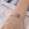 100% 925 Silver Sisters Best Friends Series Charms Pink Heart Rose Beads Fit Qikaola Bracelet DIY Birthday Jewelry Gift