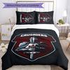 Crusader 3pcs Bedding Set Duvet Cover Closure Includes 1 Duvet Cover & 2 Pillowcases for All Seasons Bedroom Home Dorm Decor