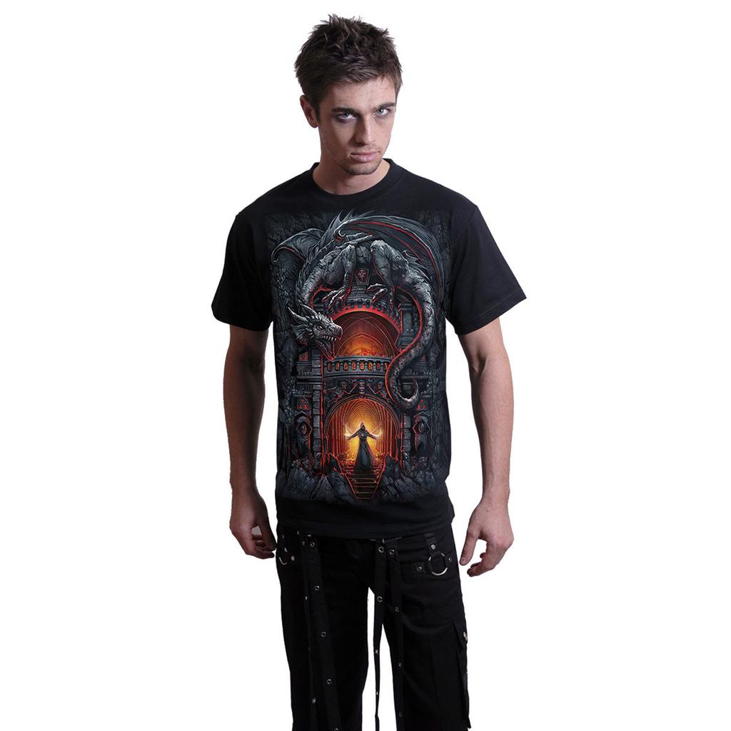 Spiral Direct Unisex Adult Dragon´s Lair Back Print T-Shirt