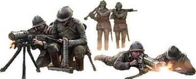 FTF Scale Polish Тяжелый пулемет Пехотное отделение Пластиковый набор для моделирования PF72120 1/72 CKMwz.30 (Набор из 6 предметов) (Персонал)