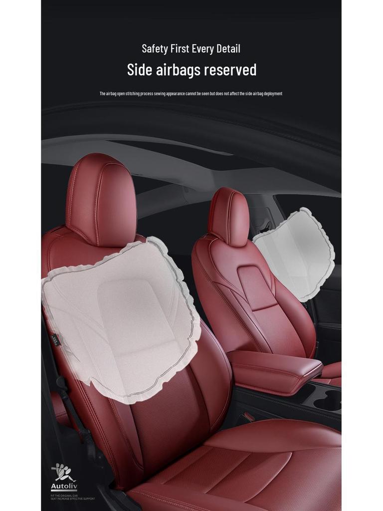 Чехол на сиденье из натуральной кожи для Tesla Model 3/Y