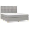VidaXL Divan Bed with Mattress Light Grey 180x200cm Fabric - Model 3142673