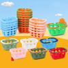 5pcs Multicolors Basket Toys Mini Shopping Hand Basket Model  Doll House