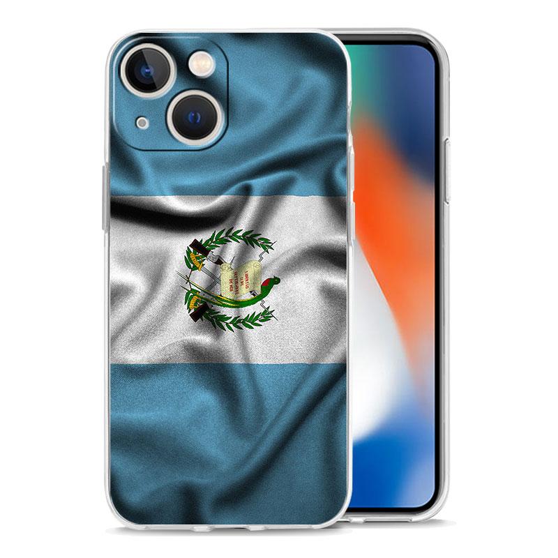 Чехол для телефона iPhone 17 Air Cases iPhone 16 15 12 13 14 Pro Max SE 7 8 Plus iPhone11 Прозрачный Мягкий Чехол Флаг Гватемалы
