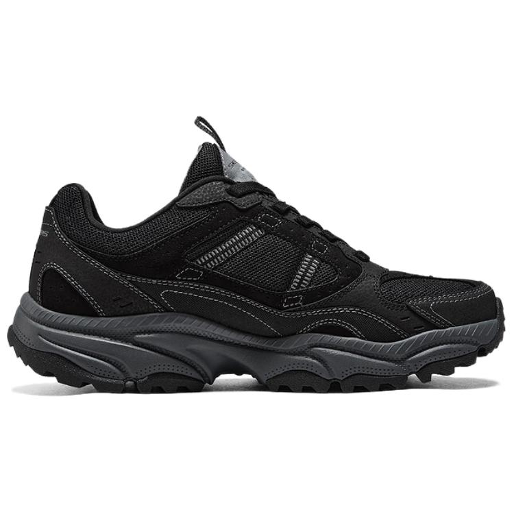 Skechers Уличные удобные модные прочные низкие уличные функциональные ботинки Мужская обувь Черные 237740-BKCC