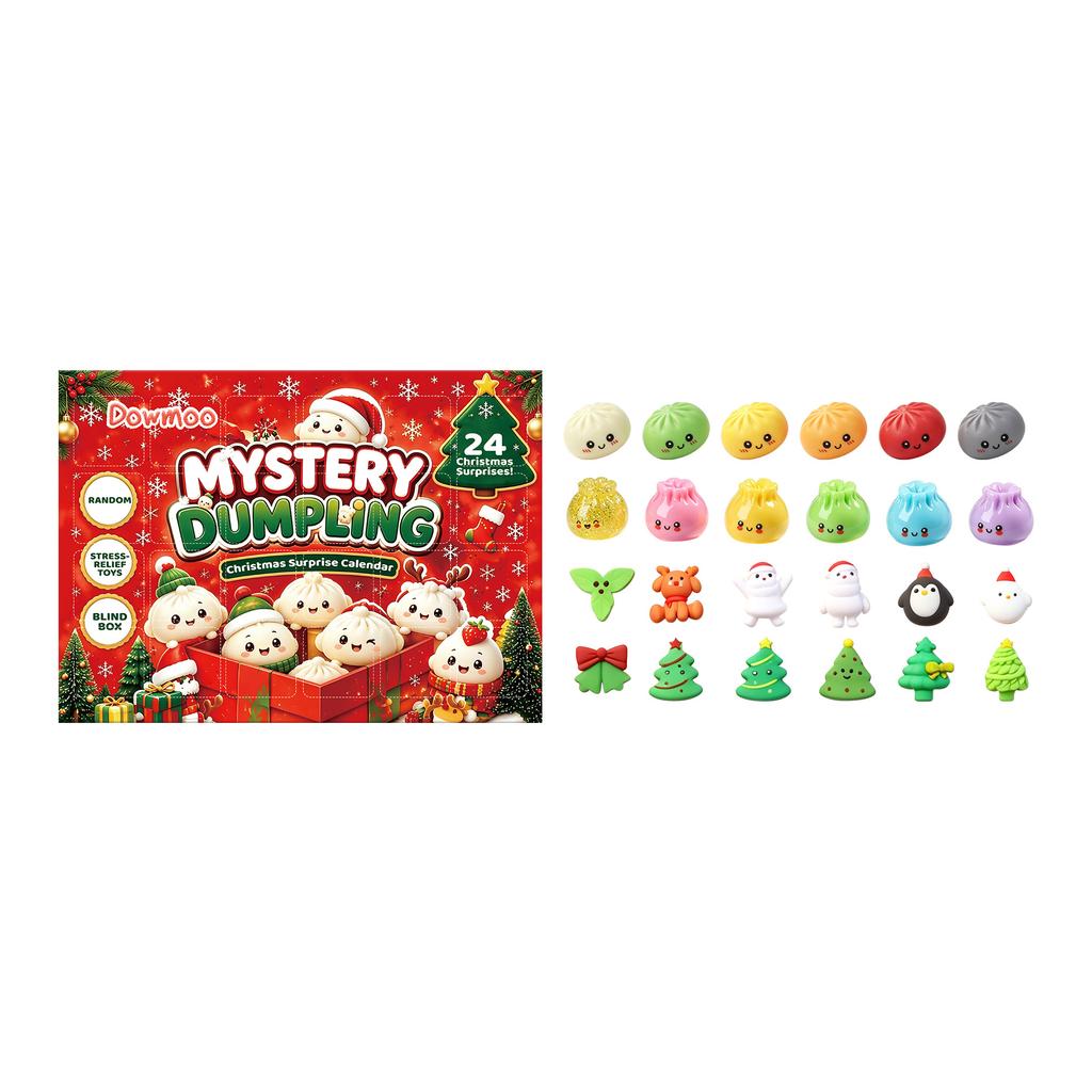 DOWMOO Mysterious Dumplings Christmas Surprise Calendar Entertainment Interactive Creative Fun Festival Atmosphere Toys