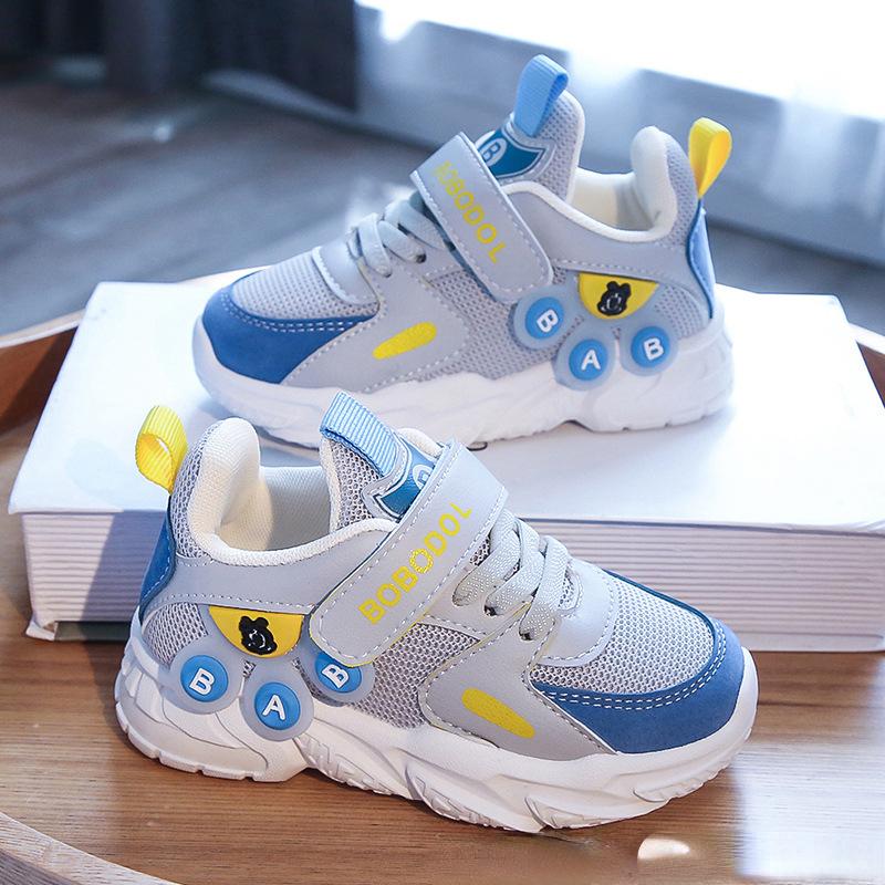 Весенняя новая модная обувь для девочек, дышащие, удобные, универсальные детские кроссовки, простая мягкая подошва, модная обувь для мальчиков, брендовая детская повседневная обувь