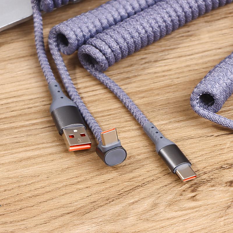 Coiled Usb C Cable For Android Auto & Carplay 90 Degree Usb A To Usb C Cord Compatible With 16,Galaxy S25