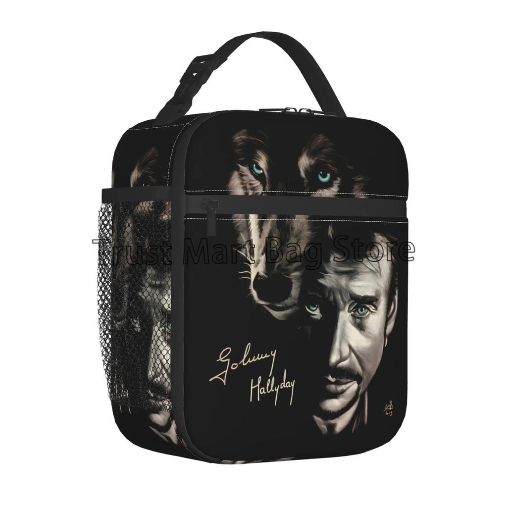 Изолированная сумка-ланчбокс Johnny Hallyday, многоразовая, портативная, водонепроницаемая, термосумка-ланчбокс, сумка-тоут Oxford Bento для работы, пикника