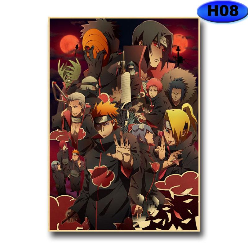 Боруто аниме постер винтажные постеры Узумаки Бар Кафе Домашний Декор Гостиная Наклейка на стену Художественная живопись Коллекция фанатов картина