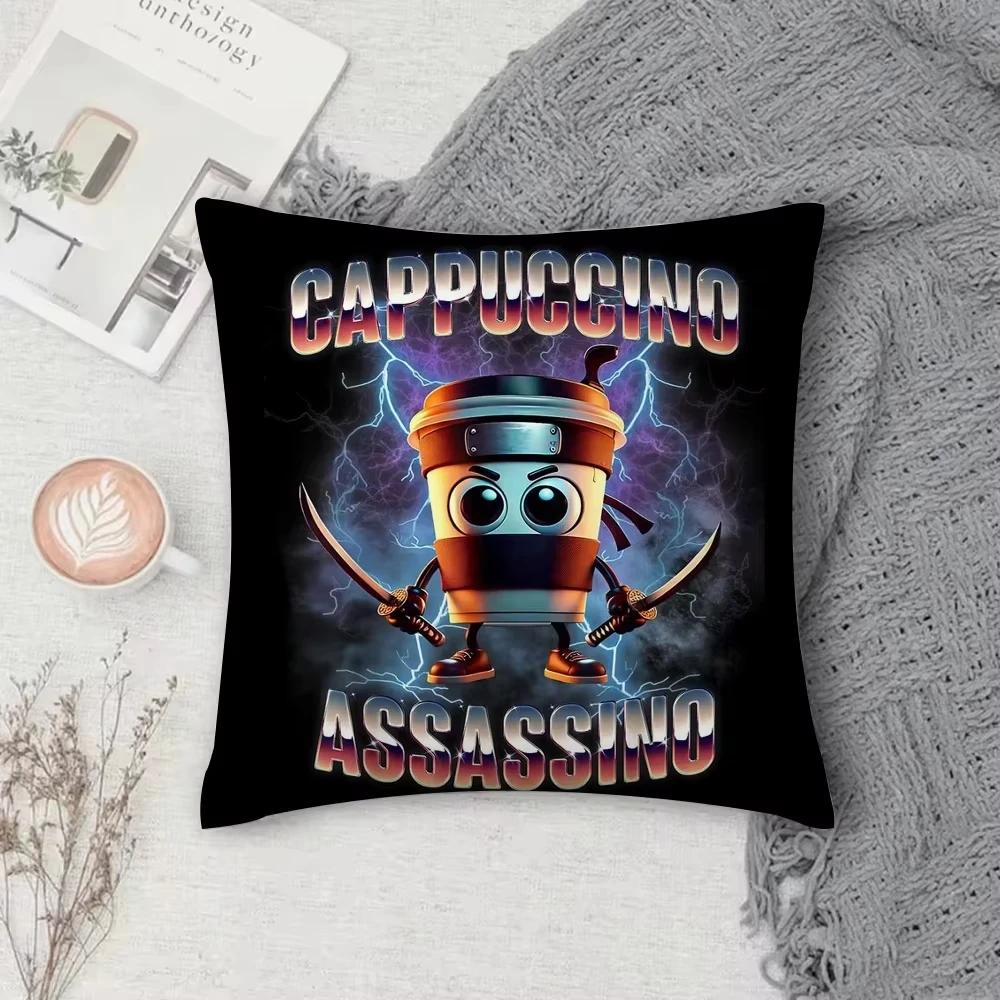 Тунг Тунг Тунг Сахур Тралало Италан Маразм Мозга Наволочка с Принтом Квадратная Подушка Спальня Комната Декоративная Наволочка