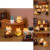 Adorable Resin Fat Cat Figurine Blind Box Cute Cartoon Miniature Animal Decor