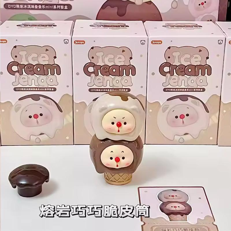 Oyo Bear Cub Ice Cream Series Anniversary Stackable Blind Box Trendy Mini Doll Gift Garage Kit Ornament Kids Gift Toy