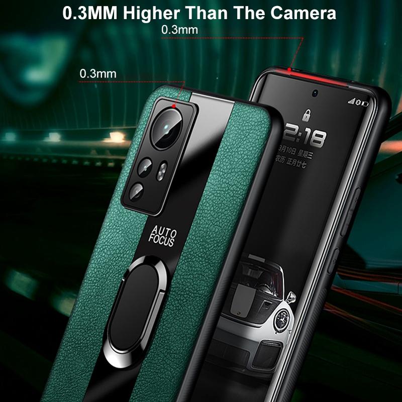 Кожаный чехол с держателем-кольцом для Xiaomi Mi 12 Pro 12X 12S Ultra 12T Pro Чехол Силиконовый чехол для телефона для Poco X3 F5 Pro F3 F4 X4 GT
