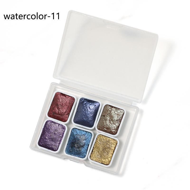 Перламутровые акварельные краски для нейл-арта - Металлический омбре и мраморные эффекты