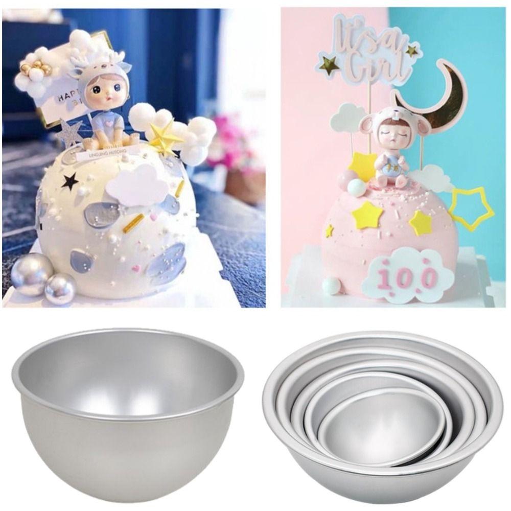 Aluminum Zinc Zinc Alloy Half Round Ball Cake Mold Semicircle Doll Dress Cake Mold Pudding