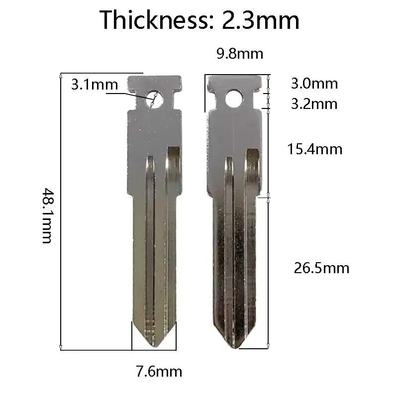 5/10/50/100 Pcs Hi-Rel Cutting Key Blade Blank Clipper Folding Flip Car Key Uncut Metal Copper for LADA