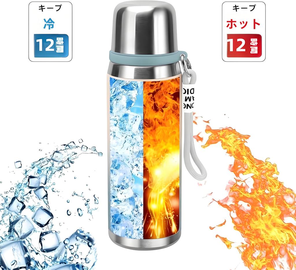 IOLOYU Heat-Resistant, High-Quality Stainless Steel Water Bottle, 600ml Thermos, Insulated Water Bottle, Stainless Steel Mug, 800ml Stainless Steel