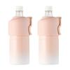 Atlas 2-Piece Bottle Holder, Keeps 500ml and 650ml Water Bottles Cold or Hot, Vacuum Insulated, with Folding Handle, Peach, Bottle-in-Bottle Design