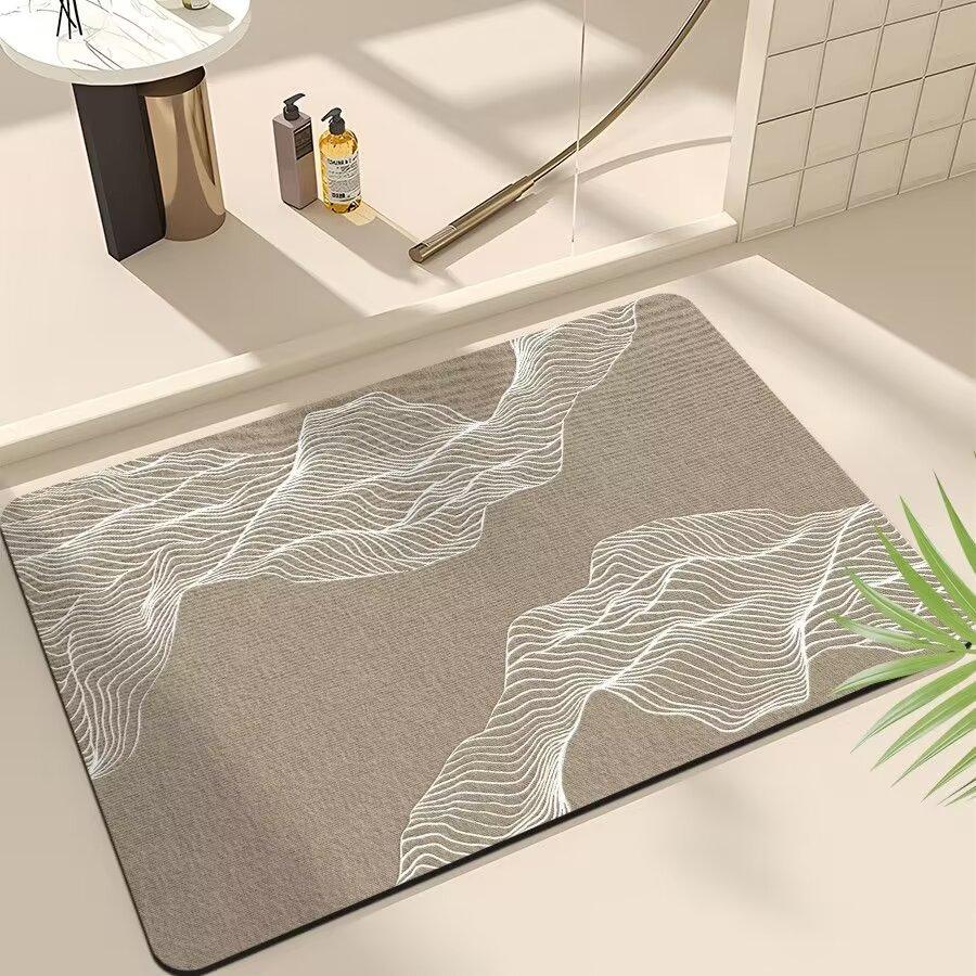 Коврик для ванной комнаты, туалет, нескользящий коврик для унитаза, диатомитовый коврик для двери в ванную, впитывающий, быстросохнущий, мягкий коврик для ног