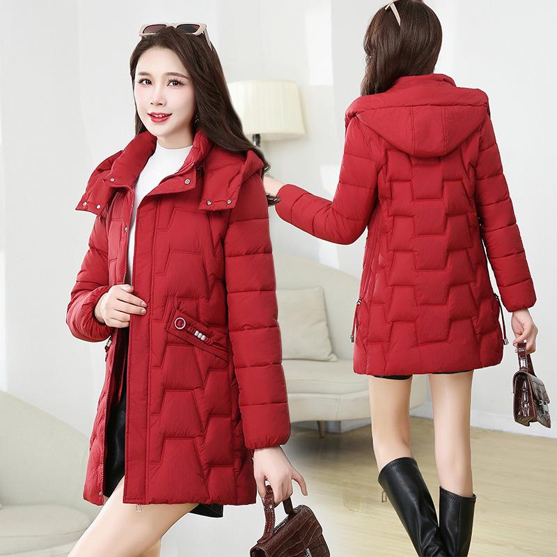 Clothes Women's Medium and Long Winter New Slim and Thin  Clothes Thermal  Jackets Medium and Old Coats