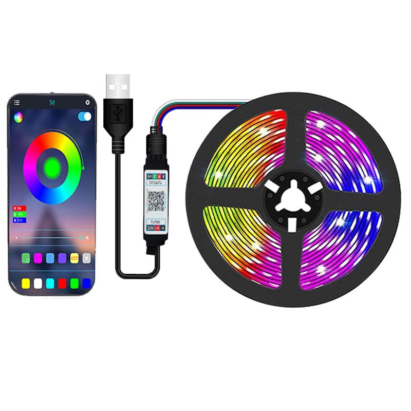 10M Amill USB LED Strip Light 2835 SMD Bluetooth RGB Lights Flexible LED Lamp Tape Ribbon RGB TV Desktop Diode Tape TV BackLight Party
