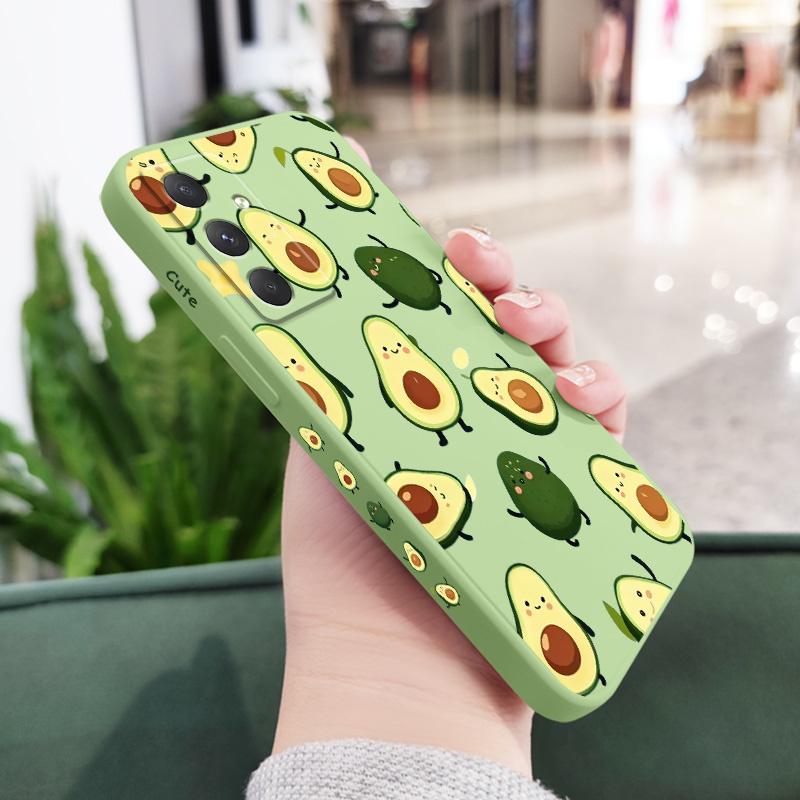 Качающийся чехол-авокадо для Samsung Galaxy A17 A07 A56 A36 A26 A16 A06 A55 A35 A25 A15 A05 A54 A34 A24 A14 A04 Силиконовый чехол