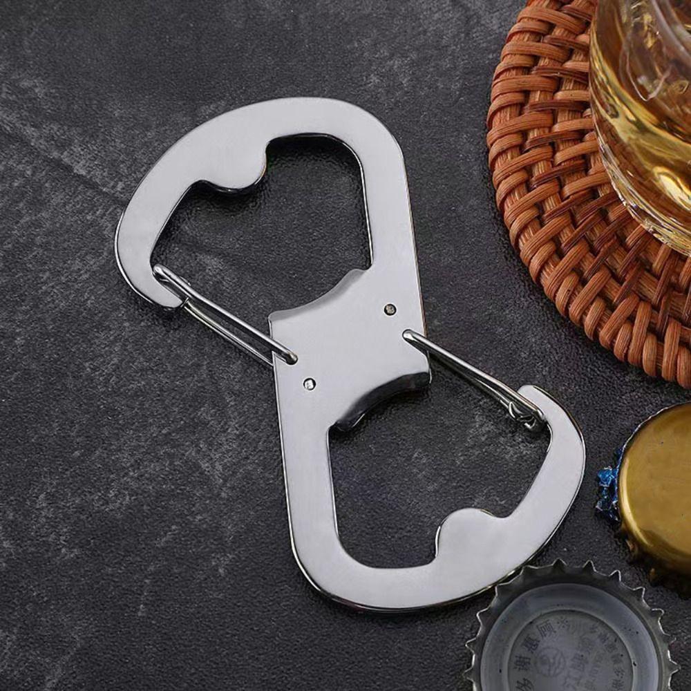 Многофункциональная пряжка из нержавеющей стали для переноски на открытом воздухе, застежки для рюкзака с карабином в форме 8, для походов