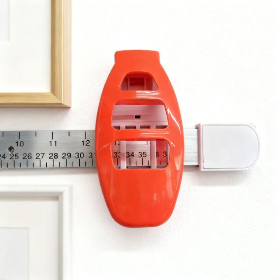 Magnetic Ruler 3-in-1 Picture Hanging System Horizontal Hanging Ruler with Built-In Bubble Level Nail Push Technology Level Tool