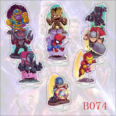 Брелок Мстители Marvel & DC: Акриловая мини-подставка Гроот, Капитан Марвел и Звездные Войны