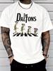 Unisex Crew Neck Tee The Daltons Cartoon Crosswalk Print Short Sleeve Oversized Male Daily Casual Soft Breathable Basic Wear Tee