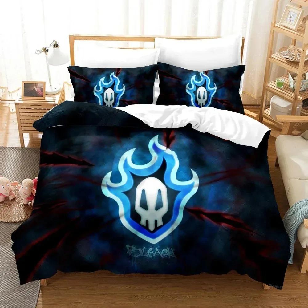 Anime Bleach Toushirou Ichigo Duvet Cover Pillowcase Bedding Collection Double Twin Full Queen King Adult Kids Bedclothes Quilt Cover