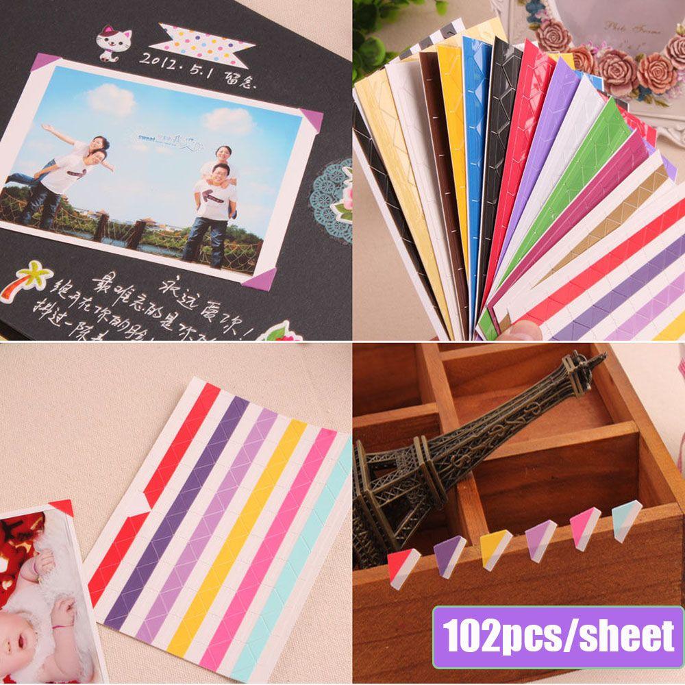 10 sheets New Handmade Vintage Picture Frame Stickers Photo Corner Protectors Album Scrapbooking