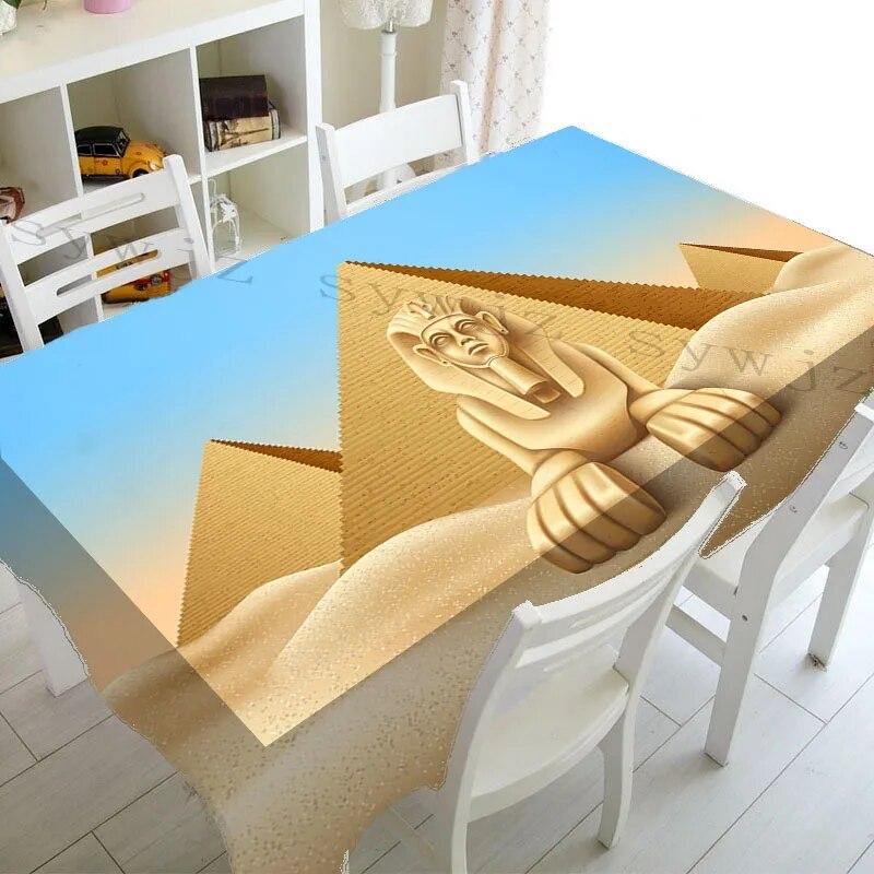 Vintage Indian Ancient Egypt Print Rectangle Tablecloth ,Kitchen Decor Waterproof Tablecloth Holiday Wedding Party Accessories