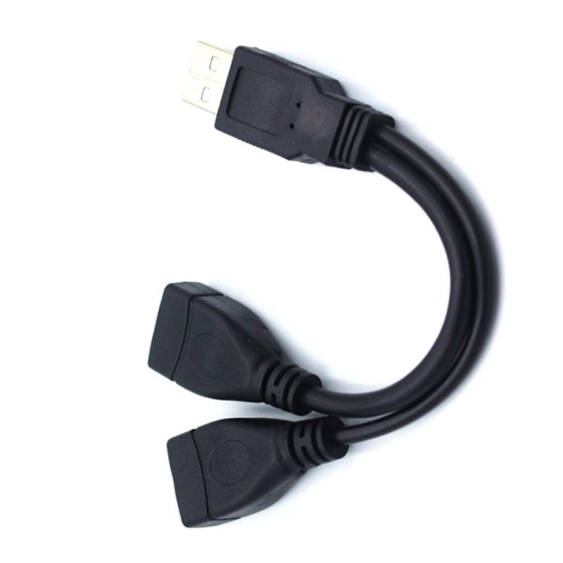 USB 2.0 Extension Cable A 1 Female To 2 Dual USB Male Data Hub Power Adapter Y Splitter USB Charging Power Adapter Cables Cord